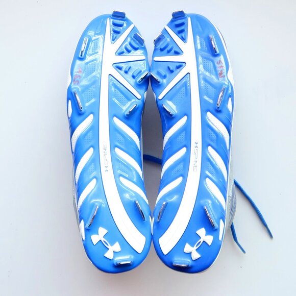 Under Armour Highlight MC Men's Blue Gray Lace-up Football Lacrosse Cleats 8.5 - Picture 6 of 16